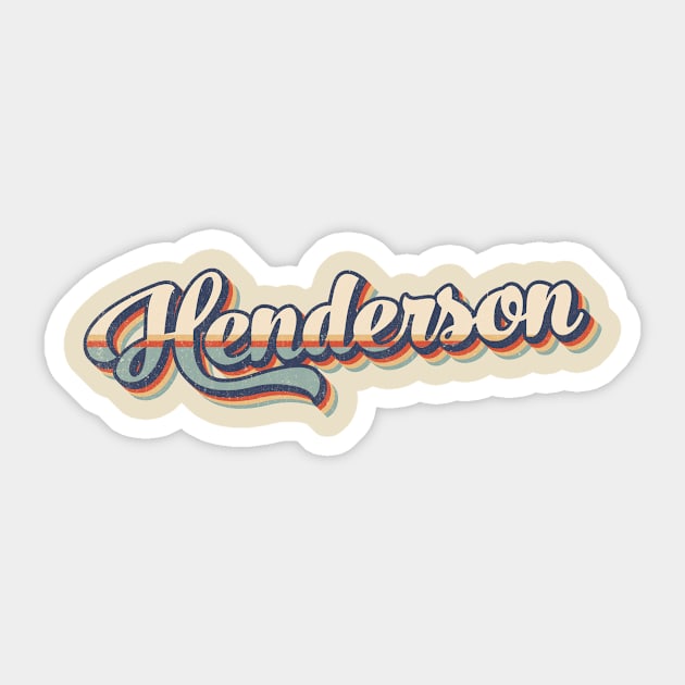 Henderson // Retro Vintage Style Sticker by Stacy Peters Art